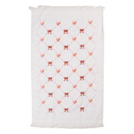 Clayre &amp; Eef   | Gastendoekje Wit Oranje 40x66 cm | CT037