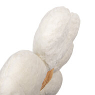 Clayre &amp; Eef   | Kussen gevuld Wit Bruin &oslash; 45x4 cm | KG035.057