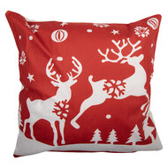 Clayre &amp; Eef   | Kussenhoes Rood Wit 45x45 cm | KT021.453