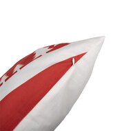 Clayre &amp; Eef   | Kussenhoes Rood Wit 45x45 cm | KT021.453