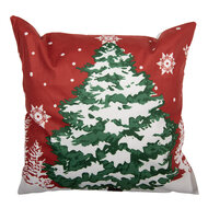 Clayre &amp; Eef   | Kussenhoes Rood Wit 45x45 cm | KT021.459