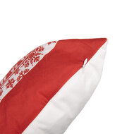 Clayre &amp; Eef   | Kussenhoes Rood Wit 45x45 cm | KT021.464