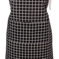 Clayre &amp; Eef   | Keukenschort Zwart Wit 69x68 cm | KT041.051