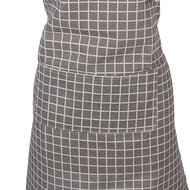 Clayre &amp; Eef   | Keukenschort Grijs Wit 69x68 cm | KT041.052