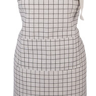 Clayre &amp; Eef   | Keukenschort Beige Zwart 69x68 cm | KT041.053