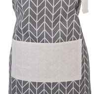 Clayre &amp; Eef   | Keukenschort Grijs Beige 69x68 cm | KT041.054