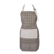 Clayre &amp; Eef   | Keukenschort Grijs Beige 69x68 cm | KT041.055