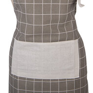 Clayre &amp; Eef   | Keukenschort Grijs Beige 69x68 cm | KT041.055