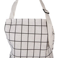 Clayre &amp; Eef   | Keukenschort Beige Zwart 69x68 cm | KT041.056