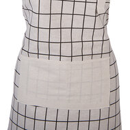 Clayre &amp; Eef   | Keukenschort Beige Zwart 69x68 cm | KT041.056