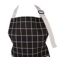 Clayre &amp; Eef   | Keukenschort Zwart Beige 69x68 cm | KT041.057