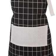 Clayre &amp; Eef   | Keukenschort Zwart Beige 69x68 cm | KT041.057