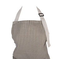 Clayre &amp; Eef   | Keukenschort Grijs Wit 69x68 cm | KT041.061