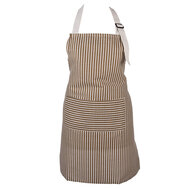 Clayre &amp; Eef   | Keukenschort Bruin Wit 69x68 cm | KT041.062