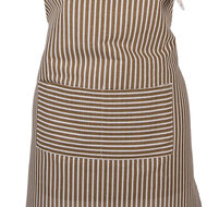 Clayre &amp; Eef   | Keukenschort Bruin Wit 69x68 cm | KT041.062