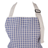 Clayre &amp; Eef   | Keukenschort Blauw Wit 69x68 cm | KT041.064