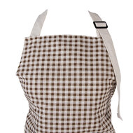 Clayre &amp; Eef   | Keukenschort Bruin Wit 69x68 cm | KT041.067