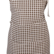 Clayre &amp; Eef   | Keukenschort Bruin Wit 69x68 cm | KT041.067