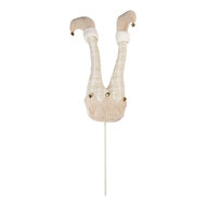 Clayre &amp; Eef   | Decoratie Kerst Elfenbenen Beige Goudkleurig 20x10x85 cm | 50906