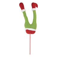 Clayre &amp; Eef   | Decoratie Kerst Elfenbenen Groen Rood 20x10x80 cm | 50911