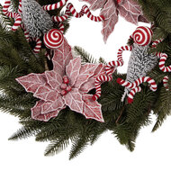 Clayre &amp; Eef   | Kerstdecoratie Krans Groen Rood &oslash; 60x20 cm | 50915