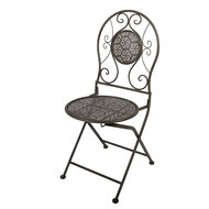 Clayre &amp; Eef   | Bistroset Bistrotafel Bistrostoel 3-delig Groen &oslash; 60x71 / 50x40x93 cm (2) | 5Y1428