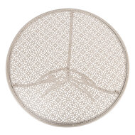 Clayre &amp; Eef   | Bistroset Bistrotafel Bistrostoel 3-delig Wit &oslash; 60x74 / 50x40x92 cm (2) | 5Y1430