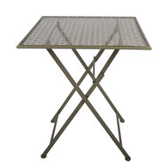 Clayre &amp; Eef   | Bistroset Bistrotafel Bistrostoel 3-delig Groen 60x60x70 / 50x40x93 cm (2) | 5Y1432