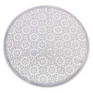 Clayre &amp; Eef   | Bistroset Bistrotafel Bistrostoel 3-delig Wit &oslash; 60x70 / 50x40x93 cm (2) | 5Y1434