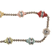 Clayre &amp; Eef   | Decoratie slinger kerst Zilverkleurig Rood &oslash; 2x180 cm | 66541