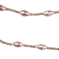 Clayre &amp; Eef   | Decoratie slinger kerst Zilverkleurig Roze &oslash; 2x180 cm | 66545