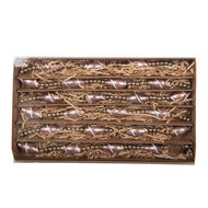 Clayre &amp; Eef   | Decoratie slinger kerst Zilverkleurig Roze &oslash; 2x180 cm | 66545