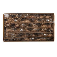 Clayre &amp; Eef   | Decoratie slinger kerst Zilverkleurig Goudkleurig &oslash; 2x180 cm | 66548