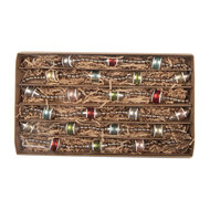 Clayre &amp; Eef   | Decoratie slinger kerst Zilverkleurig Rood &oslash; 2x180 cm | 66550