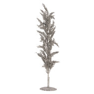 Clayre &amp; Eef   | Kerstdecoratie Kerstboom Zilverkleurig 12x12x60 cm | 66650
