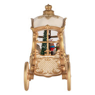 Clayre &amp; Eef   | Muziekdoos Koets met LED Beige Goudkleurig 26x11x20 cm / 3xAA | 6PR6158