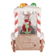 Clayre &amp; Eef   | Muziekdoos Trein met LED Wit Bruin 19x12x18 cm / 3xAA | 6PR6160