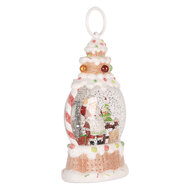 Clayre &amp; Eef   | Sneeuwbol met LED Wit Rood 13x8x22 cm / 3xAAA | 6PR6163