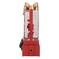 Clayre &amp; Eef   | Sneeuwbol met LED Rood Goudkleurig 10x6x18 cm / 3xAAA | 6PR6171