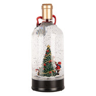 Clayre &amp; Eef   | Sneeuwbol met LED Groen Rood &oslash; 12x30 cm / 3xAA | 6PR6183