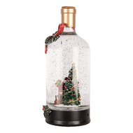 Clayre &amp; Eef   | Sneeuwbol met LED Groen Rood &oslash; 12x30 cm / 3xAA | 6PR6183