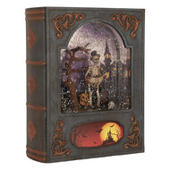 Clayre &amp; Eef   | Muziekdoos met LED Grijs Bruin 17x7x22 cm / 3xAA | 6PR6189