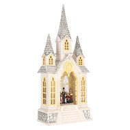 Clayre &amp; Eef   | Muziekdoos met LED Beige Grijs 17x10x41 cm / 3xAA | 6PR6191