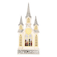 Clayre &amp; Eef   | Muziekdoos met LED Beige Grijs 17x10x41 cm / 3xAA | 6PR6191