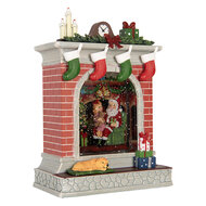 Clayre &amp; Eef   | Muziekdoos met LED Rood Grijs 18x10x25 cm / 3xAA | 6PR6206