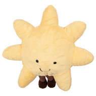 Clayre &amp; Eef   | Kussen gevuld Geel Bruin &oslash; 44x4 cm | KG035.060