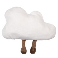 Clayre &amp; Eef   | Kussen gevuld Wit Bruin 55x30x4 cm | KG035.062