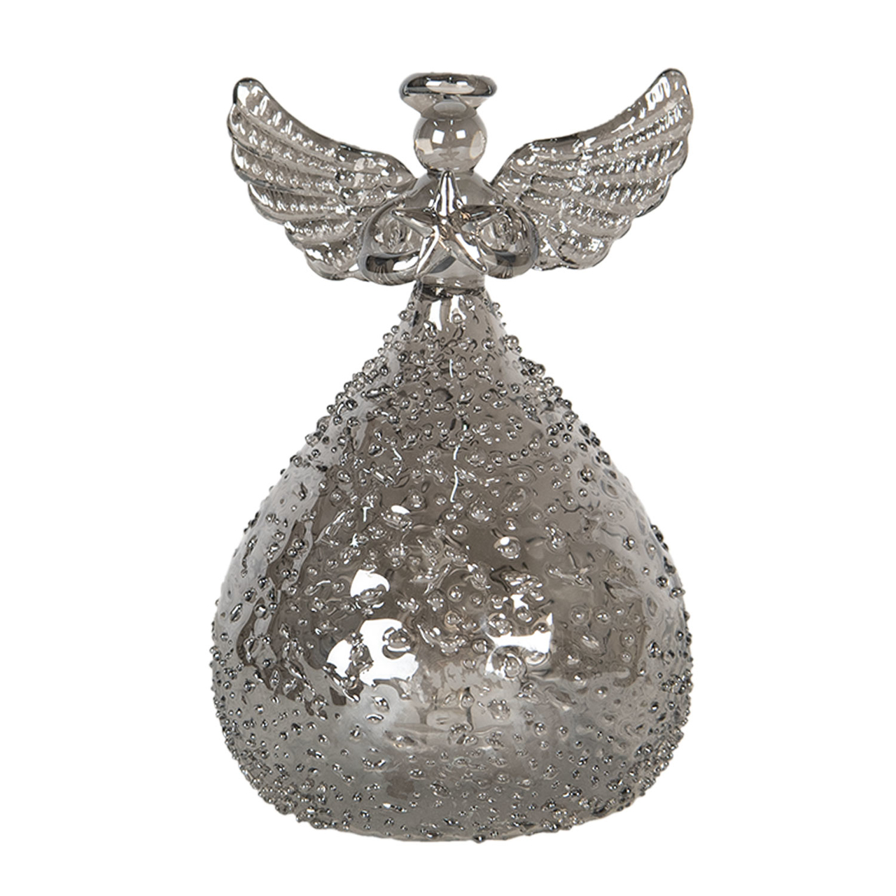 Decoratie engel &oslash; 8*13 cm Zilverkleurig | 6GL2748 | Clayre & Eef