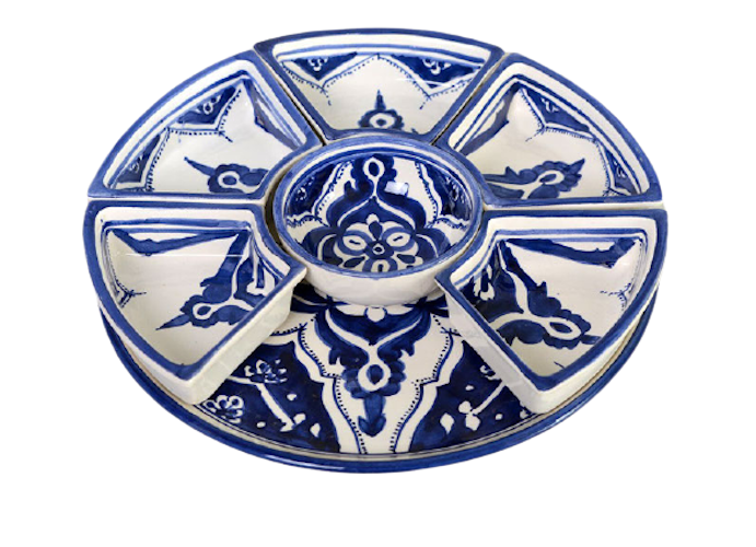 8 delig Tapas schaal Blue Fond Ø 30 cm | TS.BLF.35 | Dishes & Deco