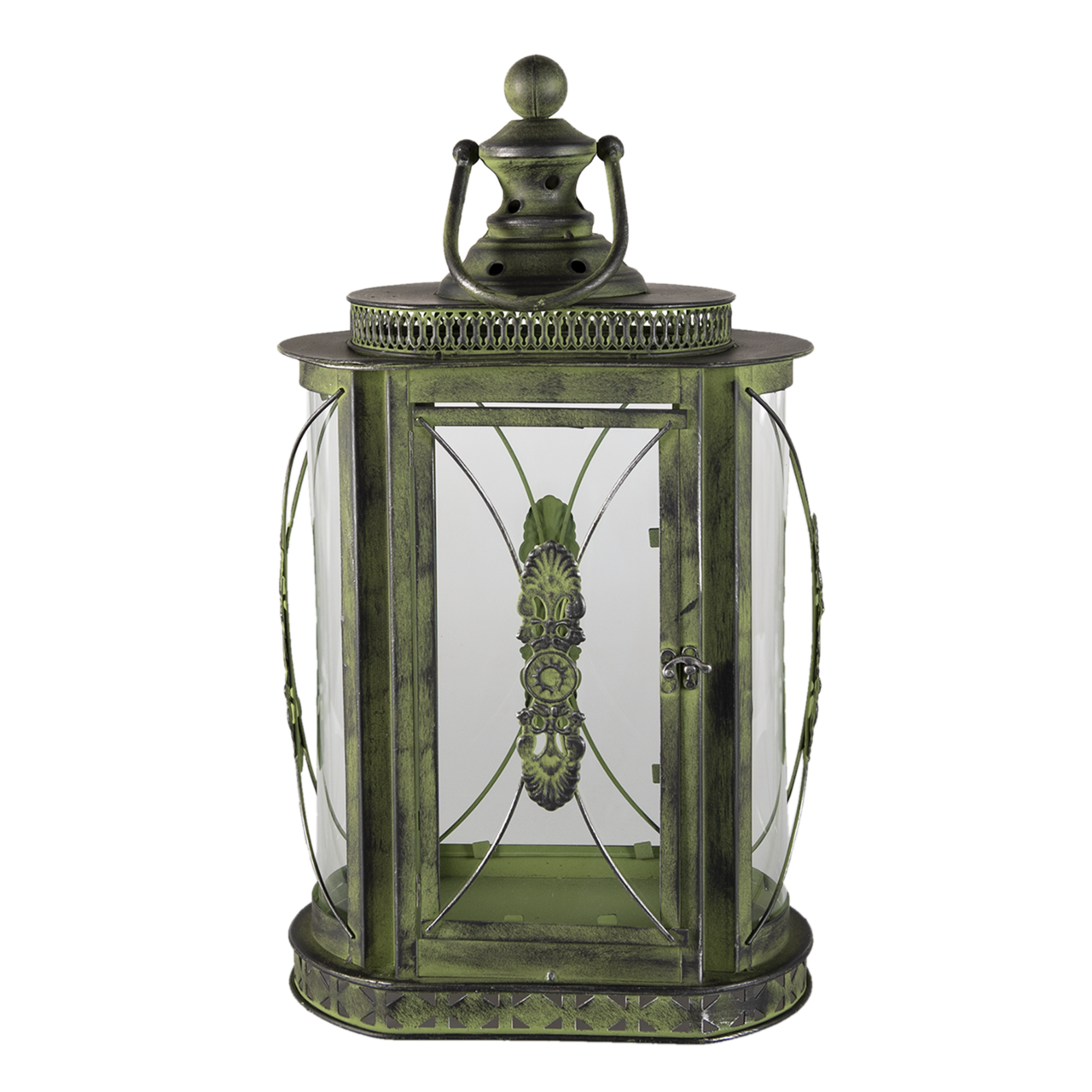 Clayre & Eef   | Lantaarn Groen 29x19x52 cm | 6Y4590